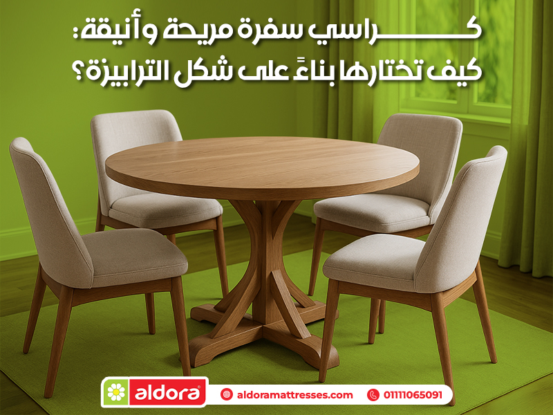 كراسي سفرة مريحة وأنيقة: كيف تختارها بناءً على شكل الترابيزة؟